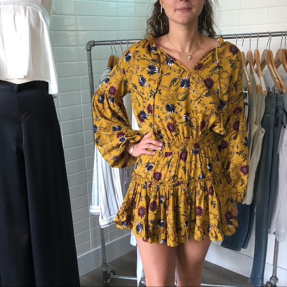 NWT Misa violet bubble sleeve dress - Picture 2 of 8